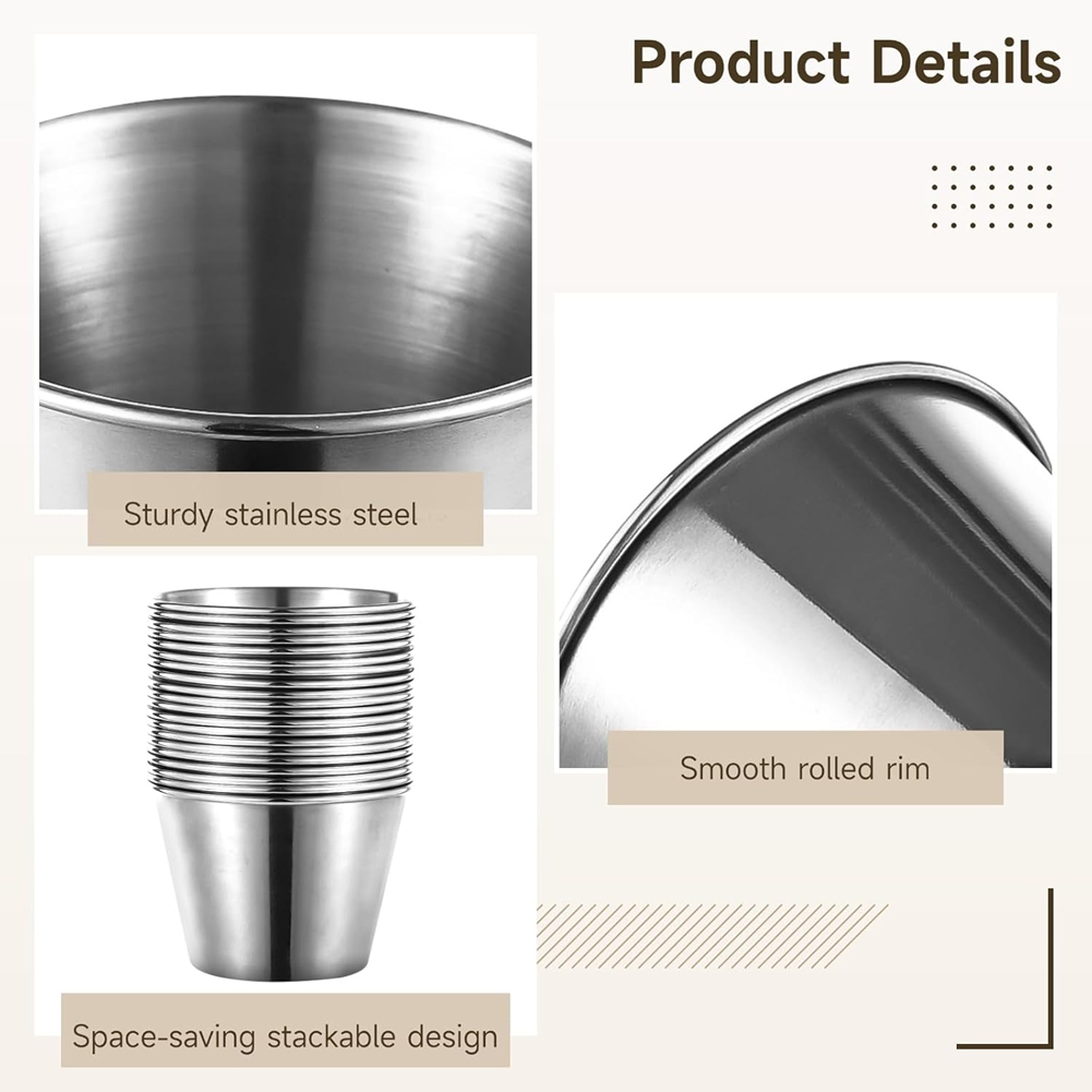 Sauce Dipping Cup - J1UL1N 60 Pcs Stainless Steel Sauce