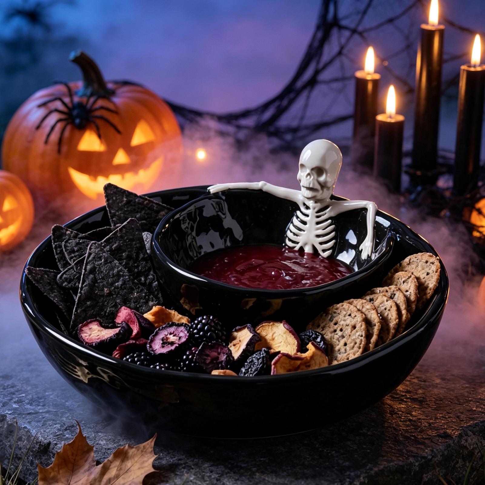 Meal Prep Bowl - Dipping Bowls Halloween Double Layer Ceramic