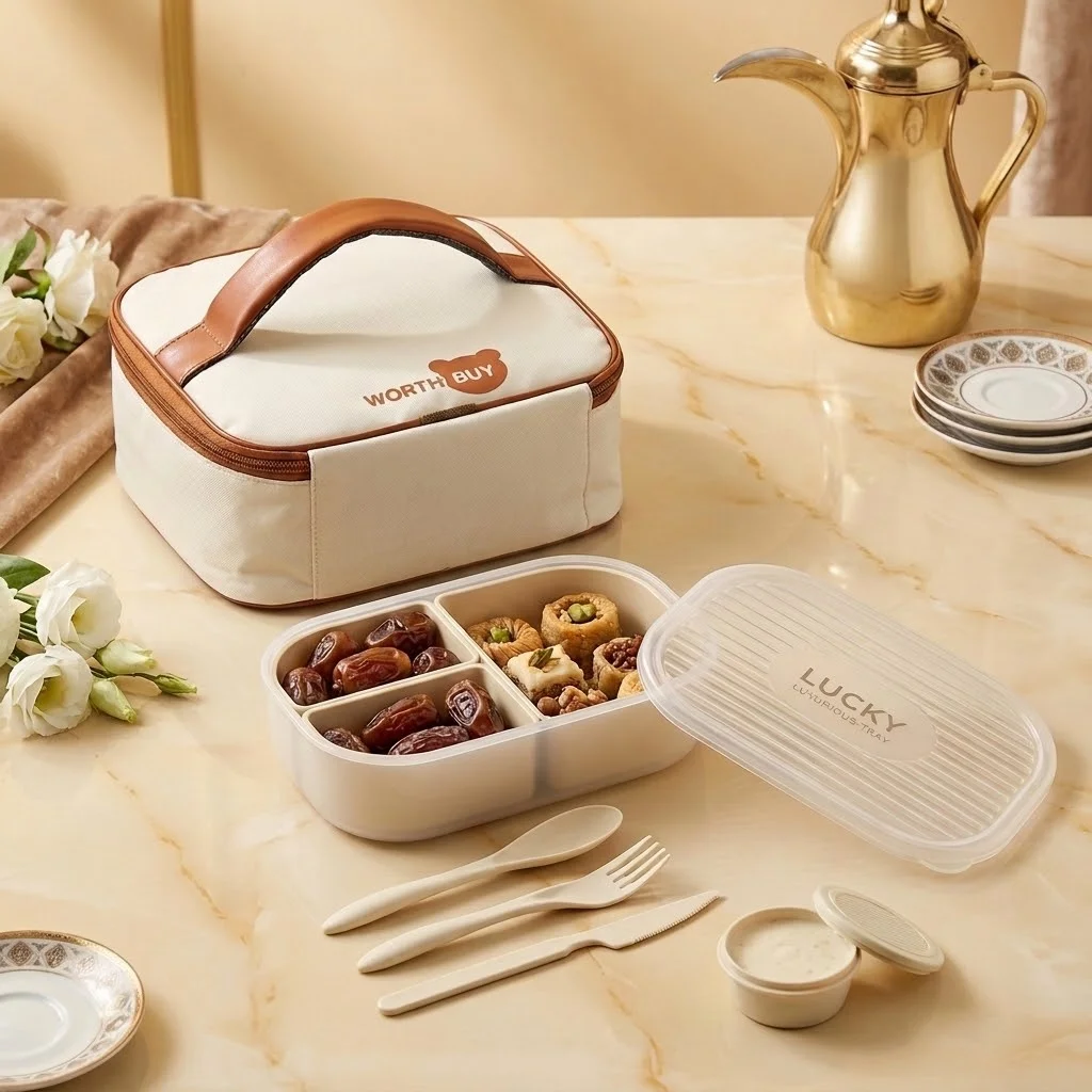 Meal Prep Or Prep Meal - 3 Compartment Plastic Bento Lunch Box