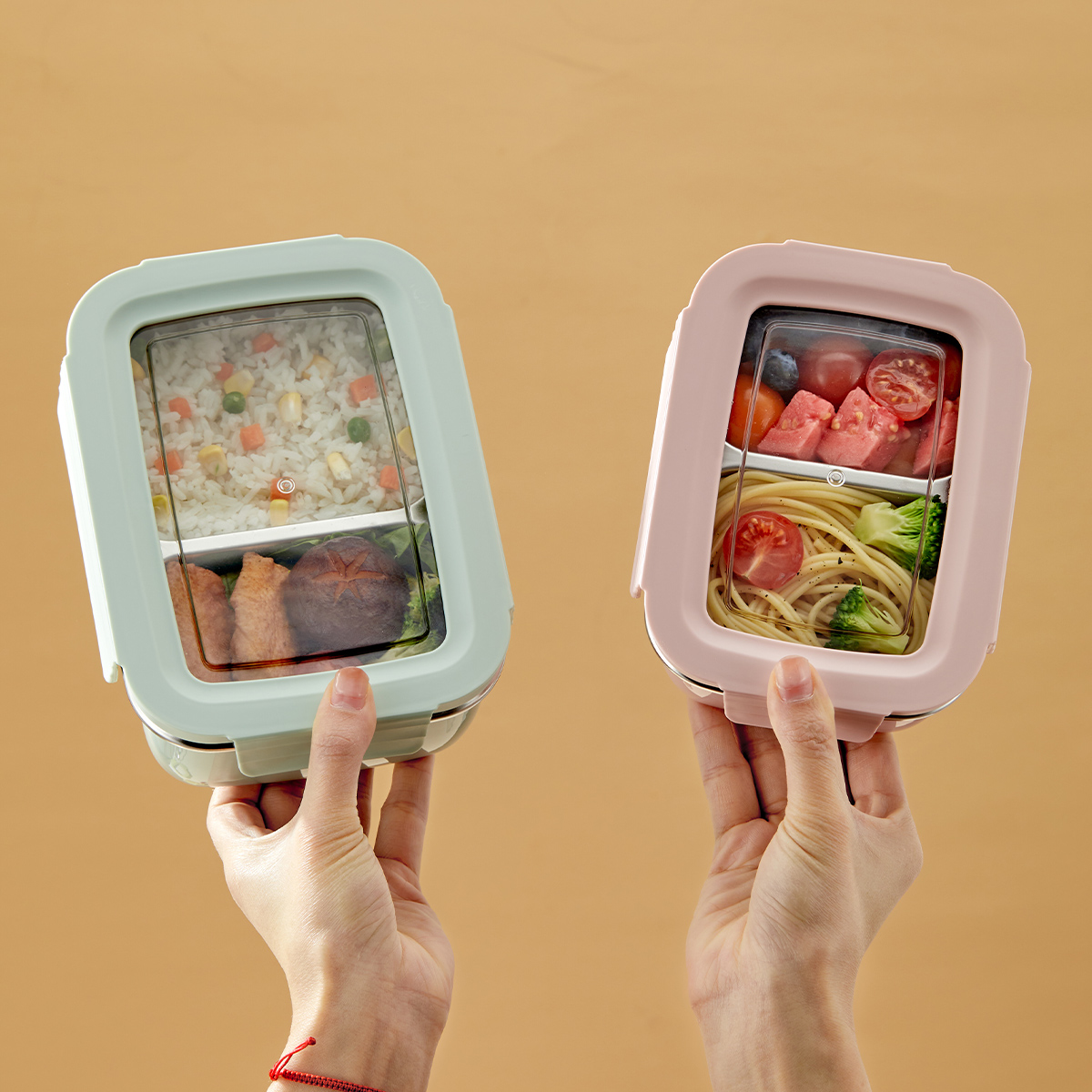 Meal Prep Bowl - Microwave 304 Stainless Steel Compartment Lunch
