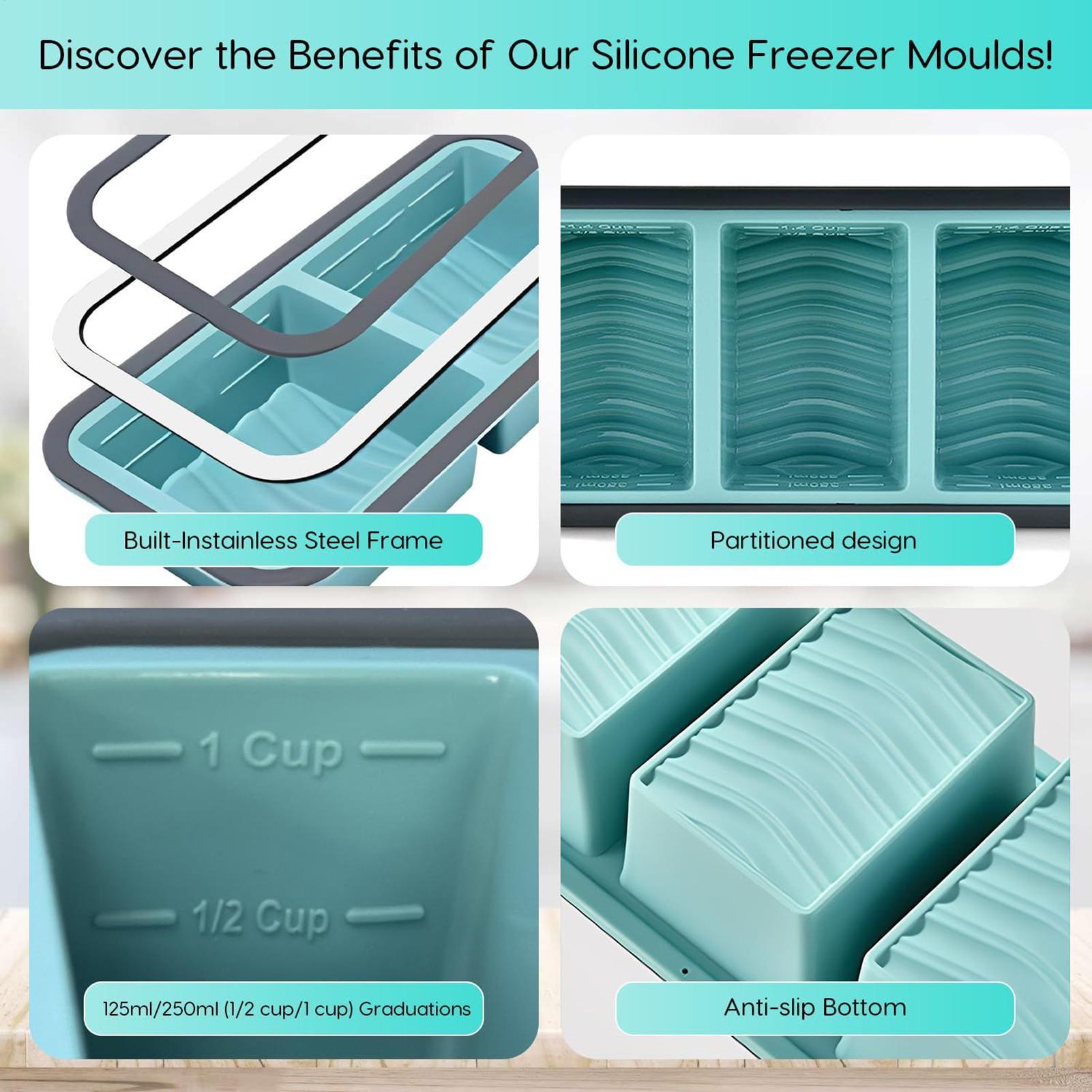 Silicone Freezer Molds Easy Re - Meal Prep Template recension och pris