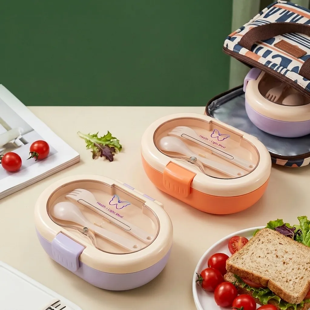Portable Plastic Bento Lunch B - Meal Prep Or Prep Meal recension och pris