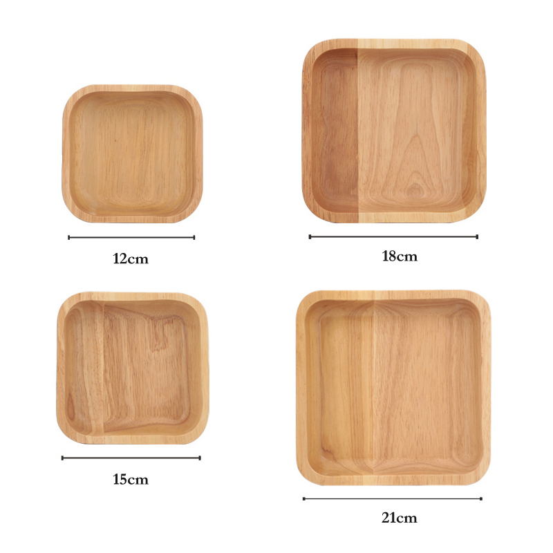 1Pc Square Wood Bowl 4 Size Fr - Meal Prep Bowl recension och pris