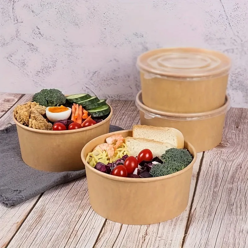 15/30PCS Kraft Paper Bowls Dis - Meal Prep Bowl recension och pris