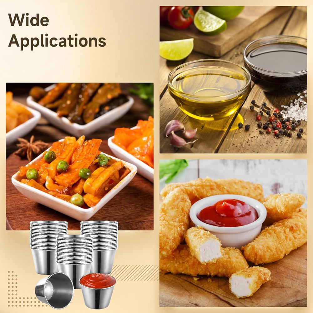 J1UL1N 60 Pcs Stainless Steel  - Sauce Dipping Cup recension och pris