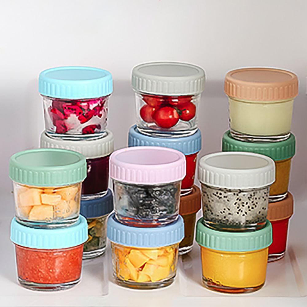 6pcs Glass Baby Food Jar Reusa - Sauce Dipping Cup recension och pris