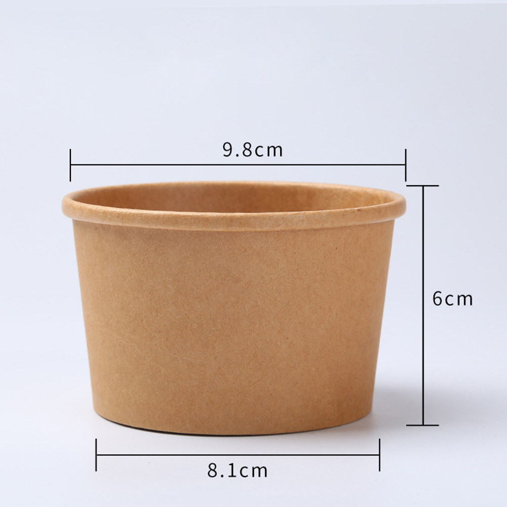 50Pcs Kraft Paper Food Contain - Meal Prep Bowl recension och pris