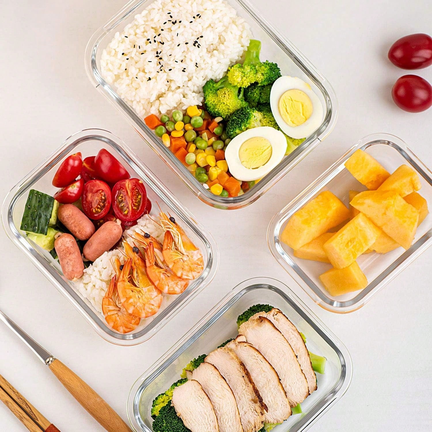 10 Pack Glass Meal Prep Contai - Meal Prep Kitchen recension och pris