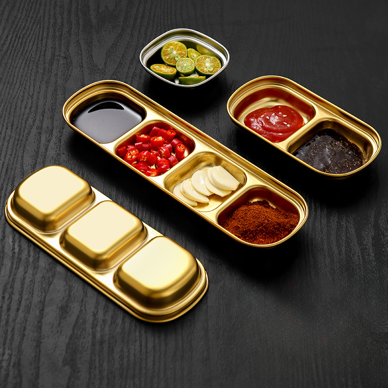 Stainless Steel Divided Dip Bo - Sauce Dipping Cup recension och pris