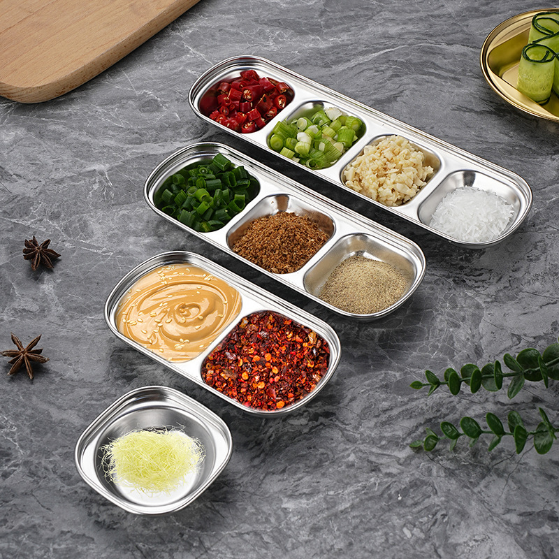 Stainless Steel Divided Dip Bo - Sauce Dipping Cup recension och pris