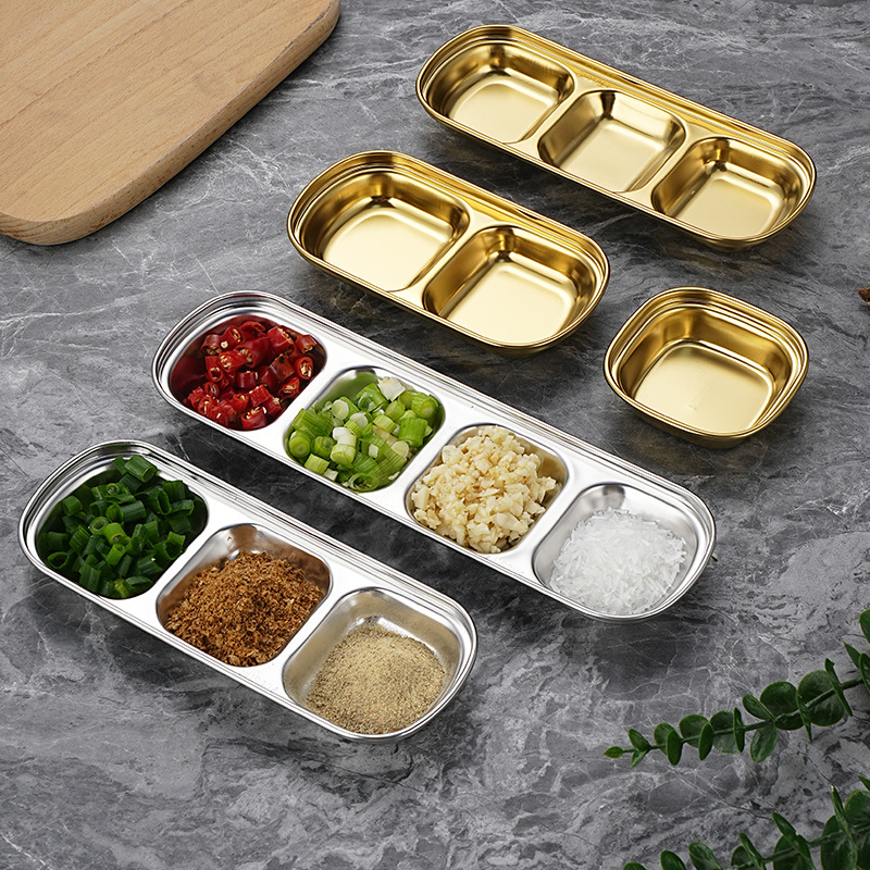 Stainless Steel Divided Dip Bo - Sauce Dipping Cup recension och pris