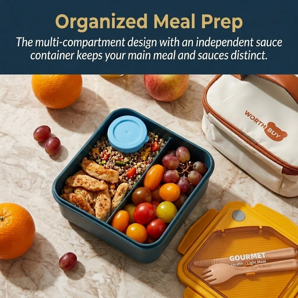 Microwavable Plastic Bento Lun - Meal Prep Or Prep Meal recension och pris